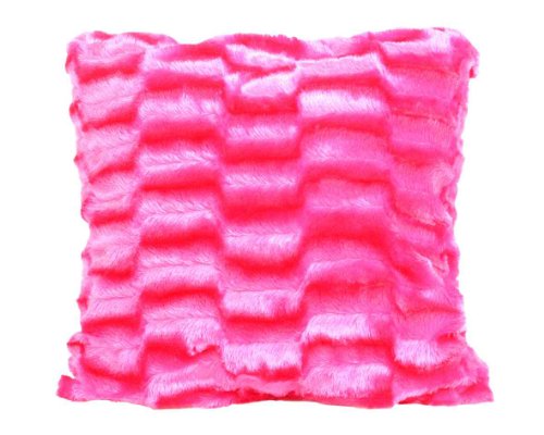 Neuf Solace en peluche douce Rose vif/Fushia Housse de coussin 43 x 43cms