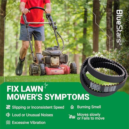 Image of BlueStars 120-3335 Timing Belt 44 inch x 3 /4 inch | TimingBelt for 30 inch Deck Toro TimeMaster 21199HD 20199 20200 20975 20977 Exmark ECKA30 ECS180CKA30000 Replaces 1203335 265-610