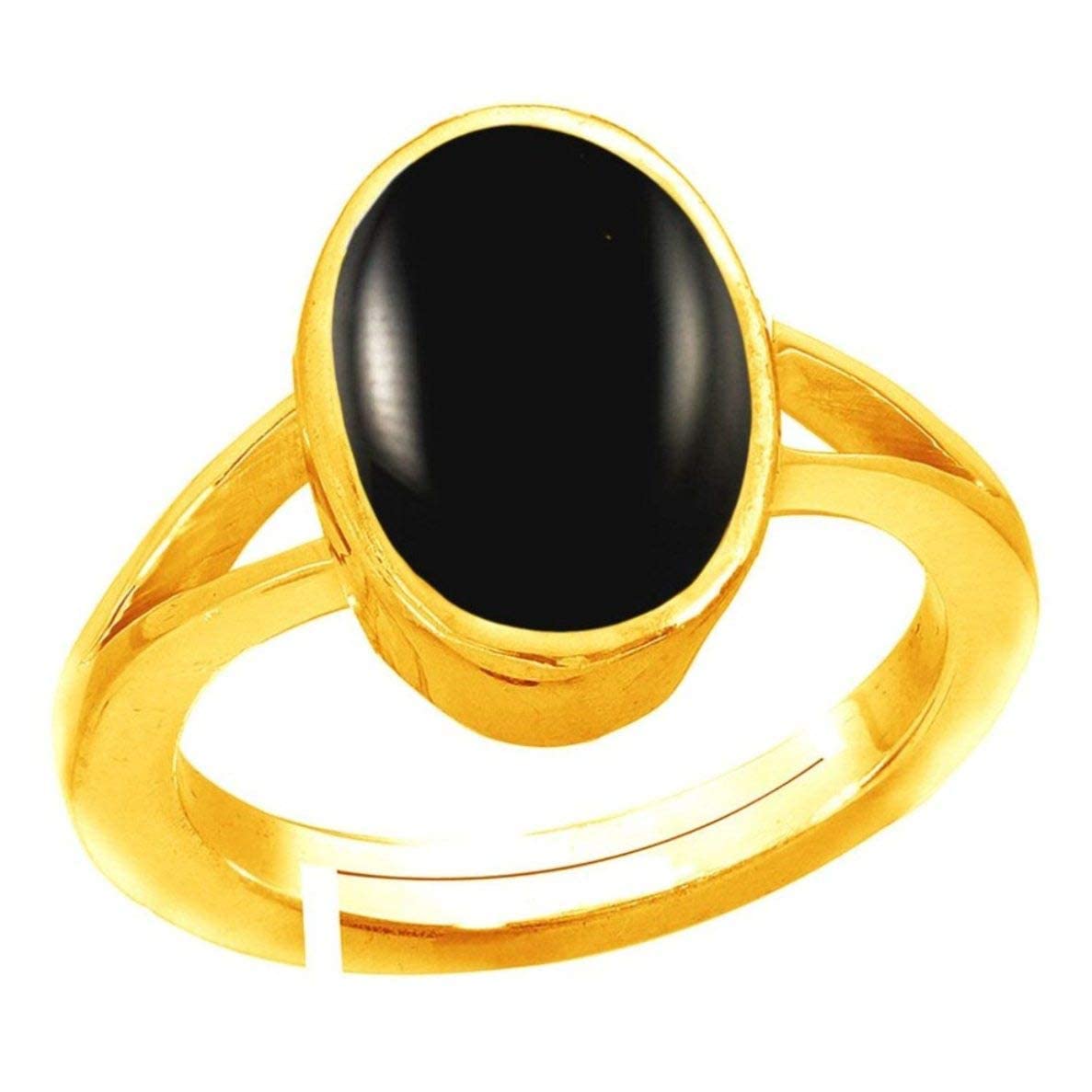 kirti sales 100% Certified 11.25 Ratti / 10.45 Carat Natural Black Hakik Adjustable Ring (Sulemani Hakik Gold Plated 100% Gemstone by Lab Certified(Top AAA+) Quality for Men and Women-picture-20