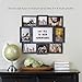Melannco Customizable Letterboard 8-Opening Photo Collage, 19 x 17 inch,Distressed Black