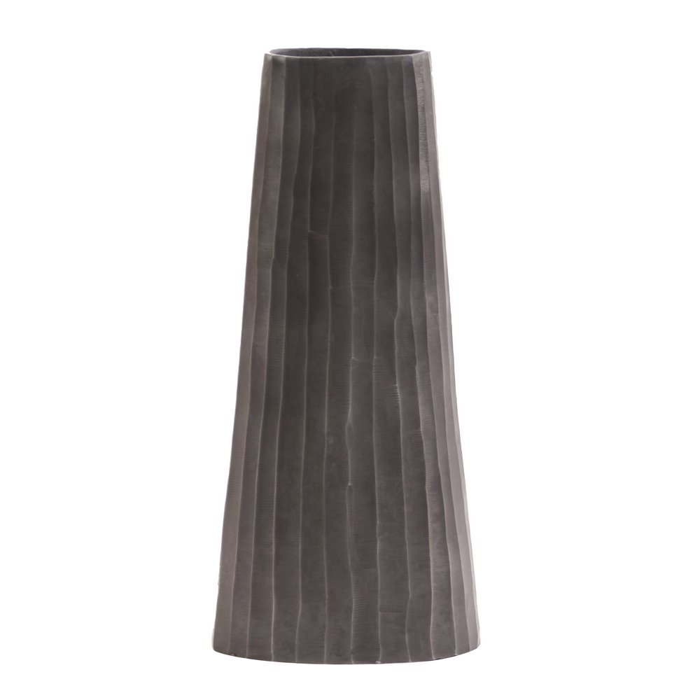 Howard Elliott35041 Chiseled Metal Graphite Vase