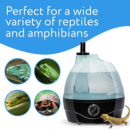 Evergreen Pet Supplies Reptile Fogger & Humidifier - Adjustable Fog Output for Mini Terrarium Fogger - 2 L Tank with Auto Shut-Off for Tortoise Humidifier - 2 L, Black/Clear - Image 5