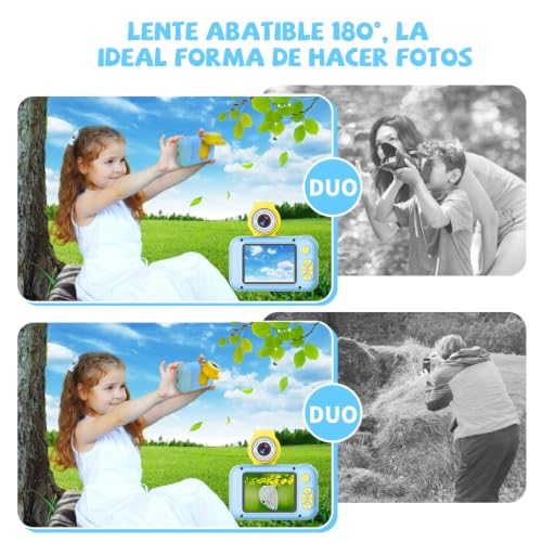 Miniatura 4 de Arnssien Camara Fotos Infantil,Camara De Fotos Para Niños Con Lente De 180 Flip Y Pantalla Ips 2,4 Pulgadas,Juguete De Cumpleaños Para Niños Y Niñas De 3-12 Años,Tarjeta De 32 Gb,X101