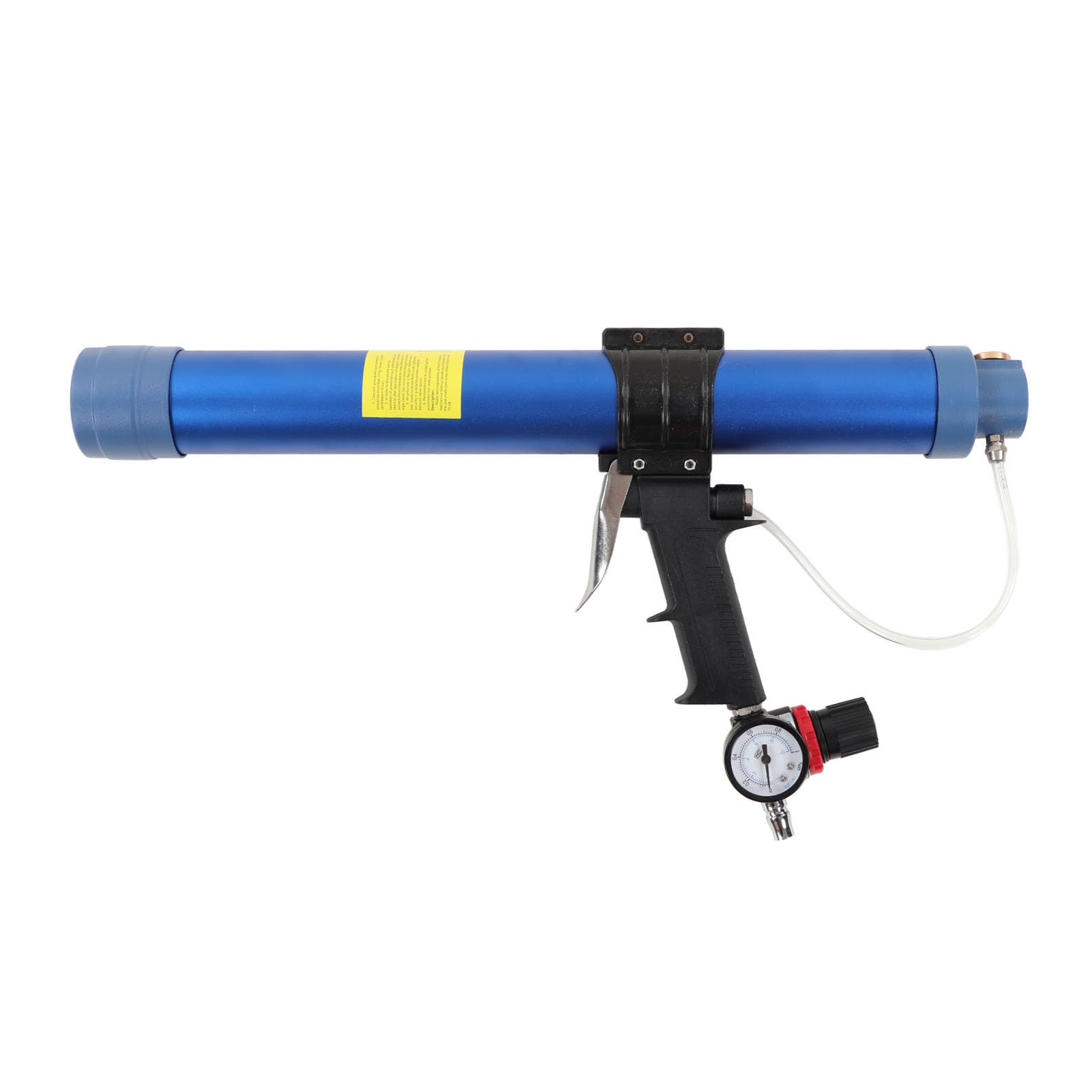 Marhynchus 1 4-calowy Pneumatyczny Pistolet do Klejenia Szkła ABS Pistolet do Uszczelniania z regulowaną prędkością Pojemność 600 Ml z Manometrem Uszczelniania i Naprawy Złączy Okiennych i Drzwiowych