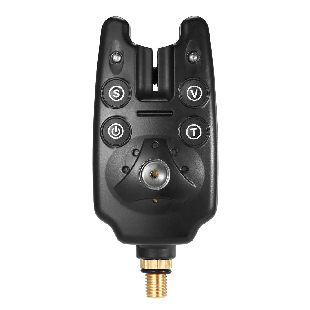 Set di Allarmi Morso Digitale e Oscillatori Allarme a Catena Attrezzatura da Pesca con Indicatore LED Scatola Stoccaggio per la Notturna
