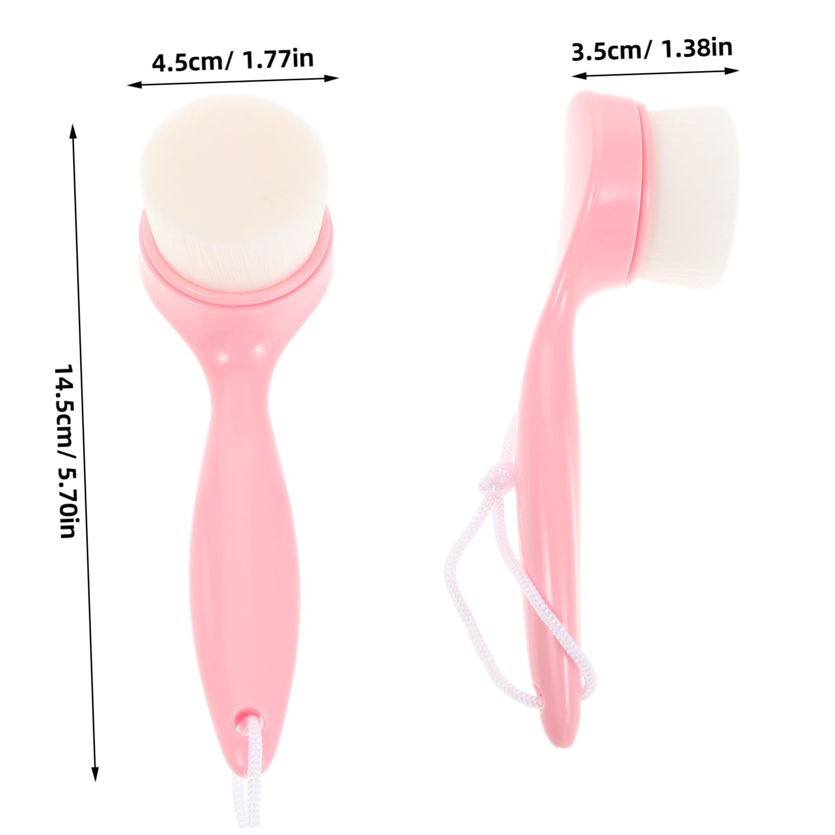 FRCOLOR Face Brush Multipurpose Skincare Tool Face Wash Scrubber Extended Handle Gentle Cleansing for Sensitive Skin