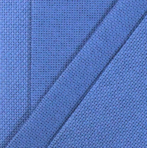 Image of KCS 4 /6 pc of 12 inch x 18 inch 30cmx45cm 18 Count Cotton Aida Cloth Cross Stitch Fabric (Jeans Blue, 4 pc)