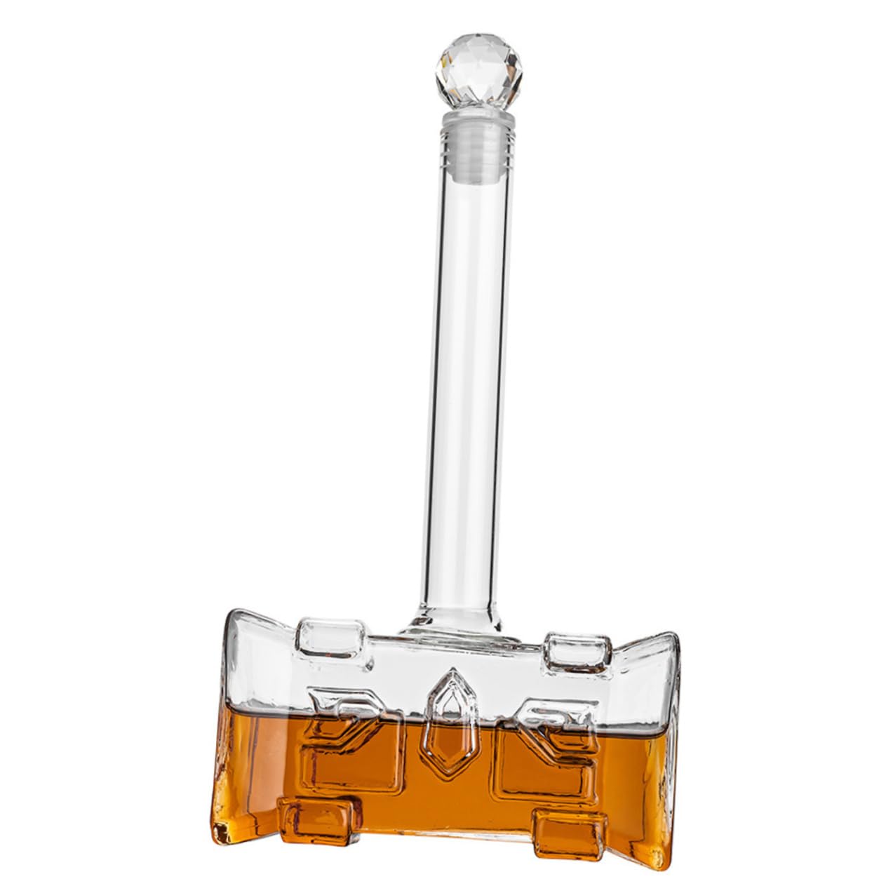 Decantador de Vino Tapón Acrílico Creativo en Forma de Martillo y Dispensador de Vidrio de Borosilicato de 400ml para Bar y Decoración del Hogar