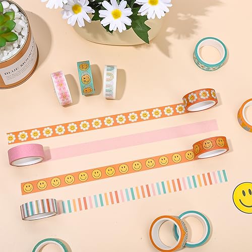 Cintas Washi coloridas de flores que llenan de alegría tus manualidades y cartas 5