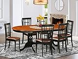 7 PC Dining room set-Dining Table with 6 Wood Dining Chairs