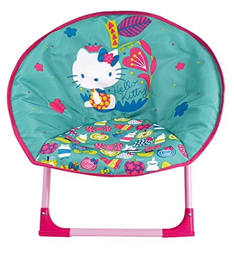 Fun House 713389 Hello Kitty Siège Lune Pliable pour Enfant H.47 X L.54 X P.42 cm
