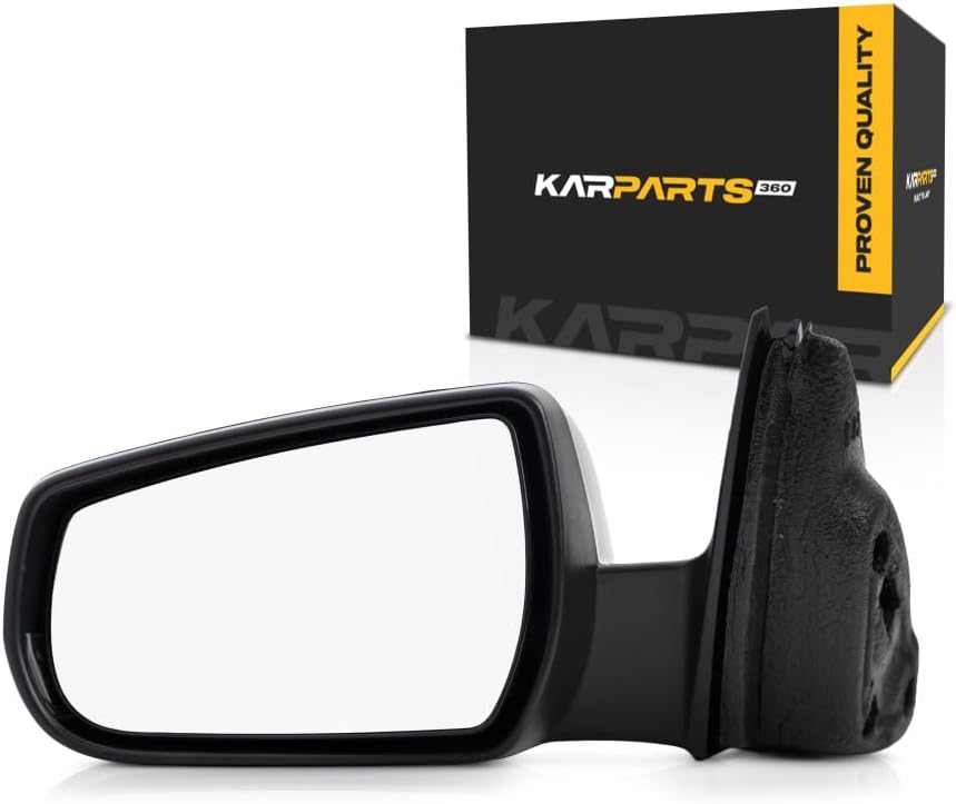 For Chevy Malibu 2013 2014 2015 Door Mirror Driver Side | Power Glass | Heated | With Turn Signal Light | Non-Folding | Textured Black | Replacement For GM1320487 | 22860542, 22860562