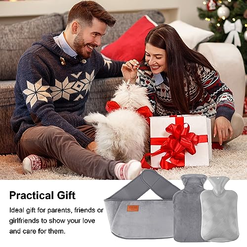umorismo Abdomen Wearable Fluffy Hot Water Bottle with Soft Belt for Period Pain Relief, Neck, Shoulder, Legs, Back, Waist - Warm Winter Gift - Image 6