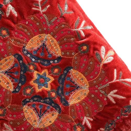 Springcmy Women Embroidered Floral Vest Y2k Vintage Open Front Boho Cropped Waistcoat Cardigan Outerwear Gilet Streetwear3