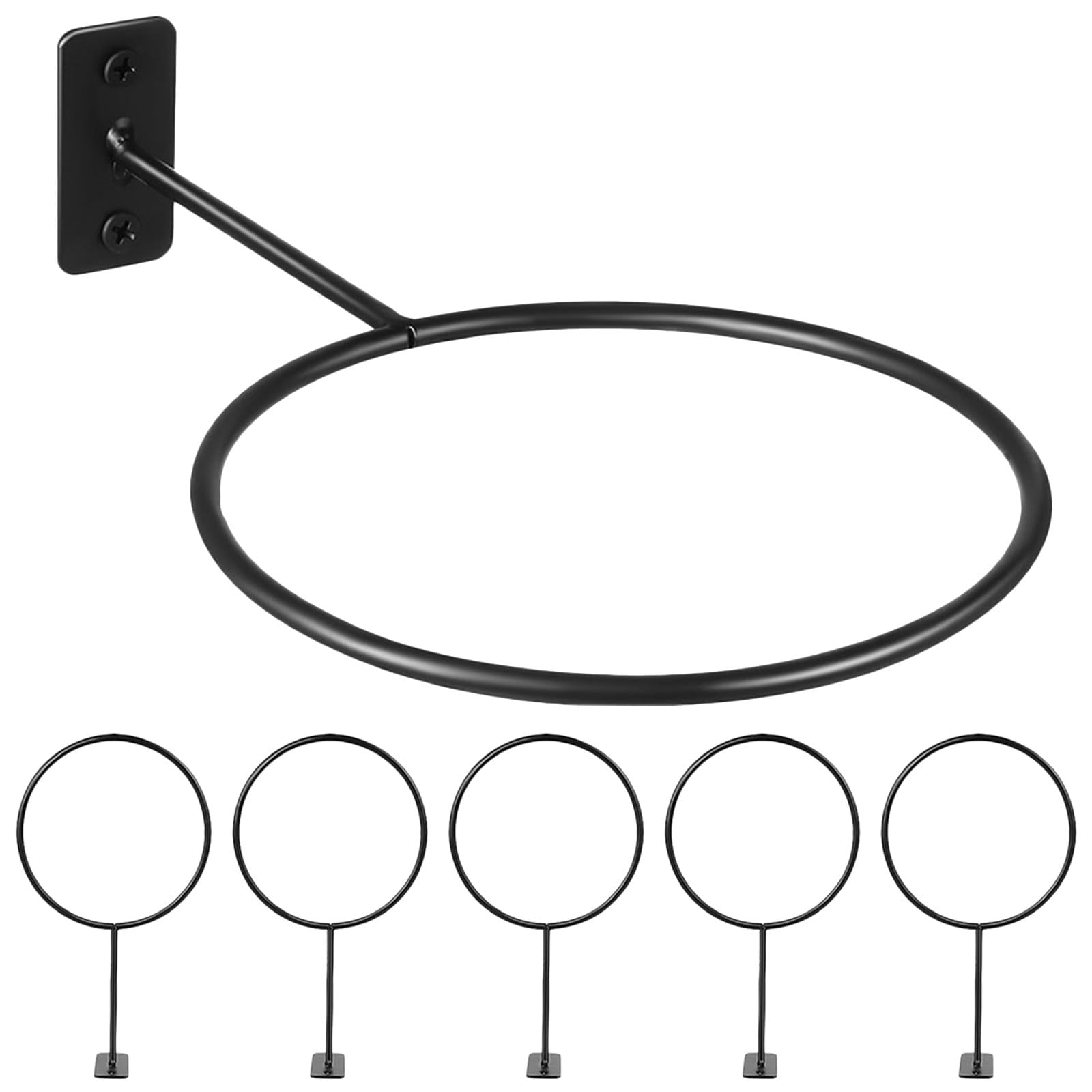 6 Soportes de Pared para Baloncesto: Soportes de Metal para Guardar balones Deportivos, expositores para autógrafos, fútbol, ​​Voleibol, colección de Accesorios, Organizador para Jugadores y