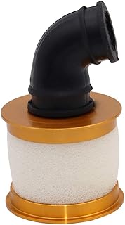 ZYCST RC Air Filter Aluminum Capped w/Element Sponge 04104 Nitro Engine Parts for RC 1/10 HSP Traxxas Himoto Redcat Nitro Truck Buggy (Gold)