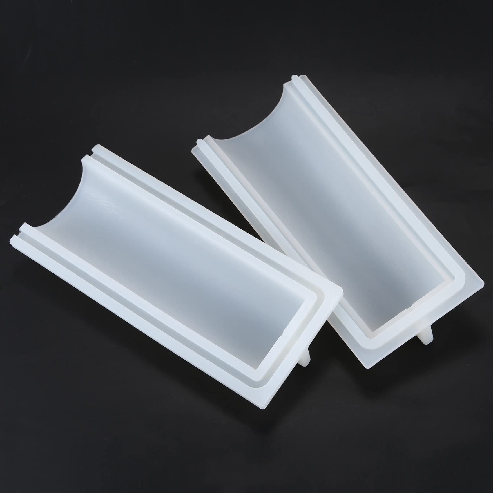 Lot de 2 moules à savon en silicone - 1000 ml - Forme arrondie - Modèle cylindrique - Processus à froid - Moule à savon fait à la main