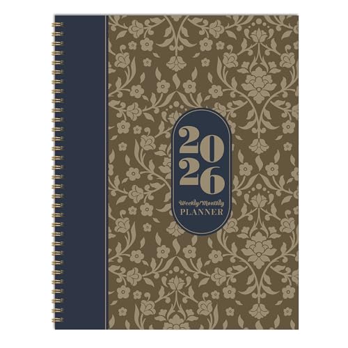 Grand agenda 2026 hebdomadaire mensuel floral Bonjour Book of Blooms grand format papier premium