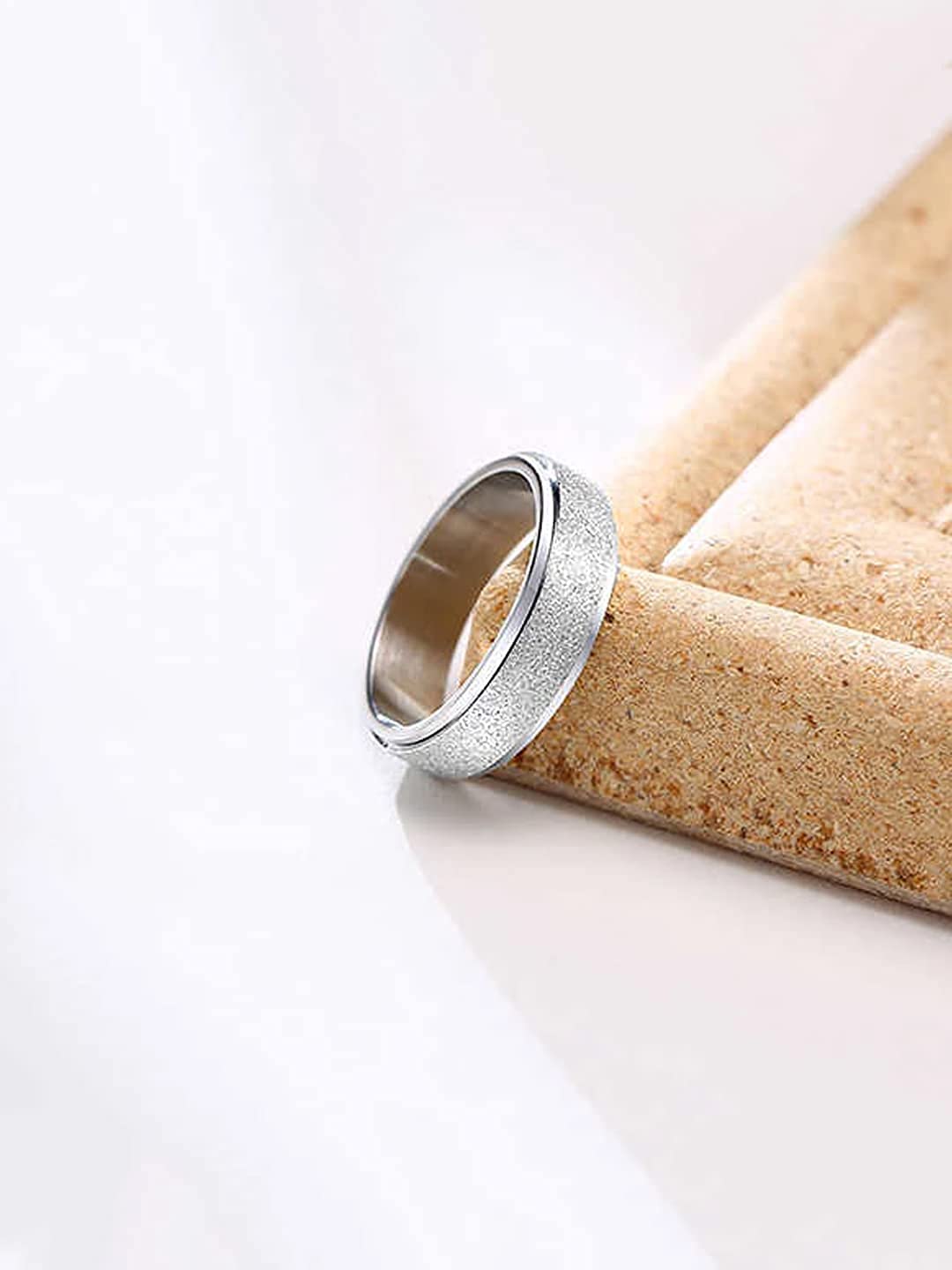 Stainless Steel Spinner Revolving Finger Ring, Stylish Accessory
