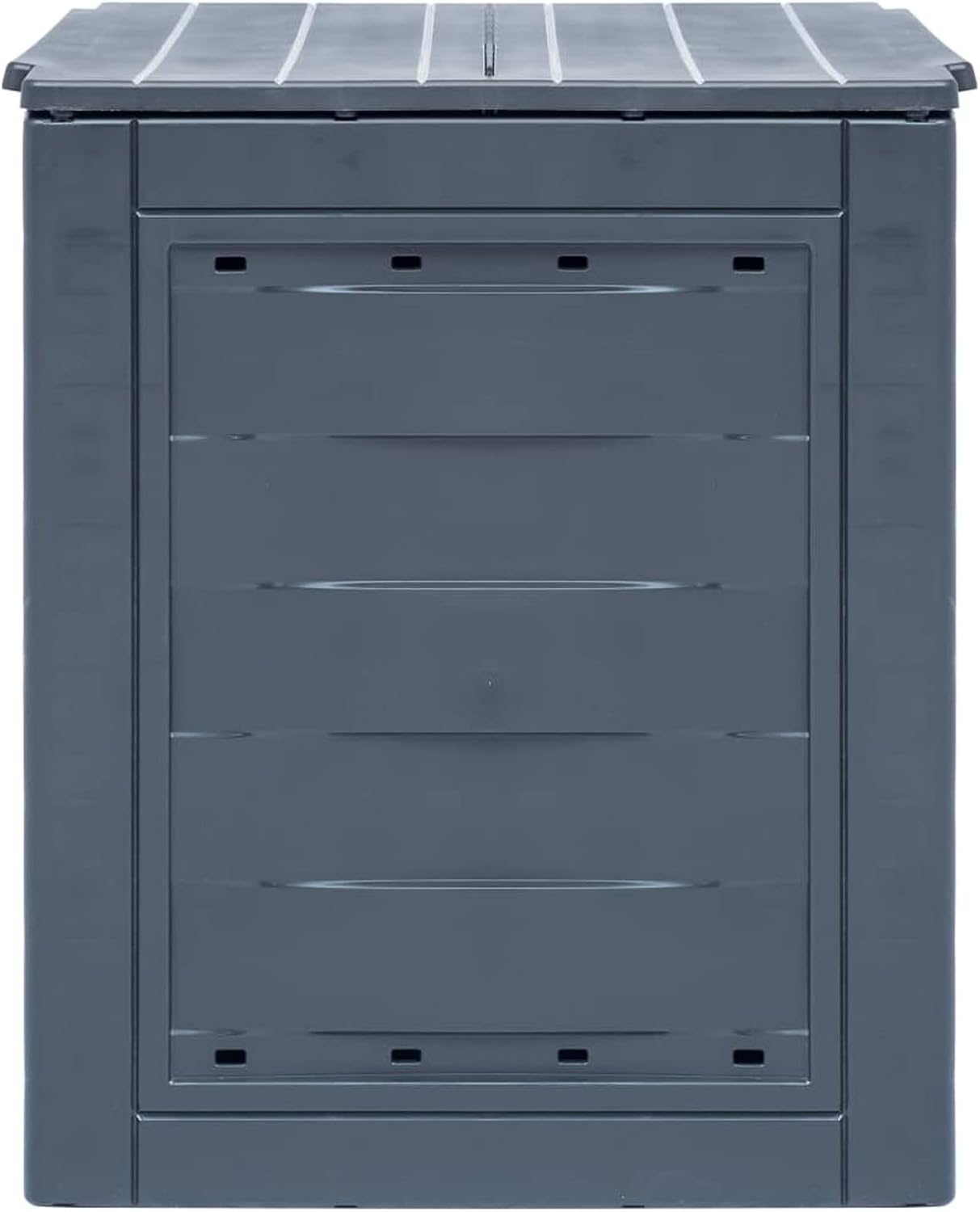 Garden Composters Trash Can Outdoor Compost Bin with Split Lid for Garden and Yard Waste Hot-Dipped 2 pcs Gray 23.6"x23.6"x28.7" 137.4 gal