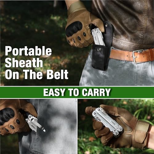 SHALL Multi Tool, 18-in-1 Multitool Pliers, Screwdriver Bit & Universal Socket, Self-Locking Multipurpose Tool w/Sheath for Camping Fishing Survival Hunting 6 SHALL Multi Tool, 18-in-1 Multitool Pliers, Screwdriver Bit & Universal Socket, Self-Locking Multipurpose Tool w/Sheath for Camping Fishing Survival Hunting - Image 6