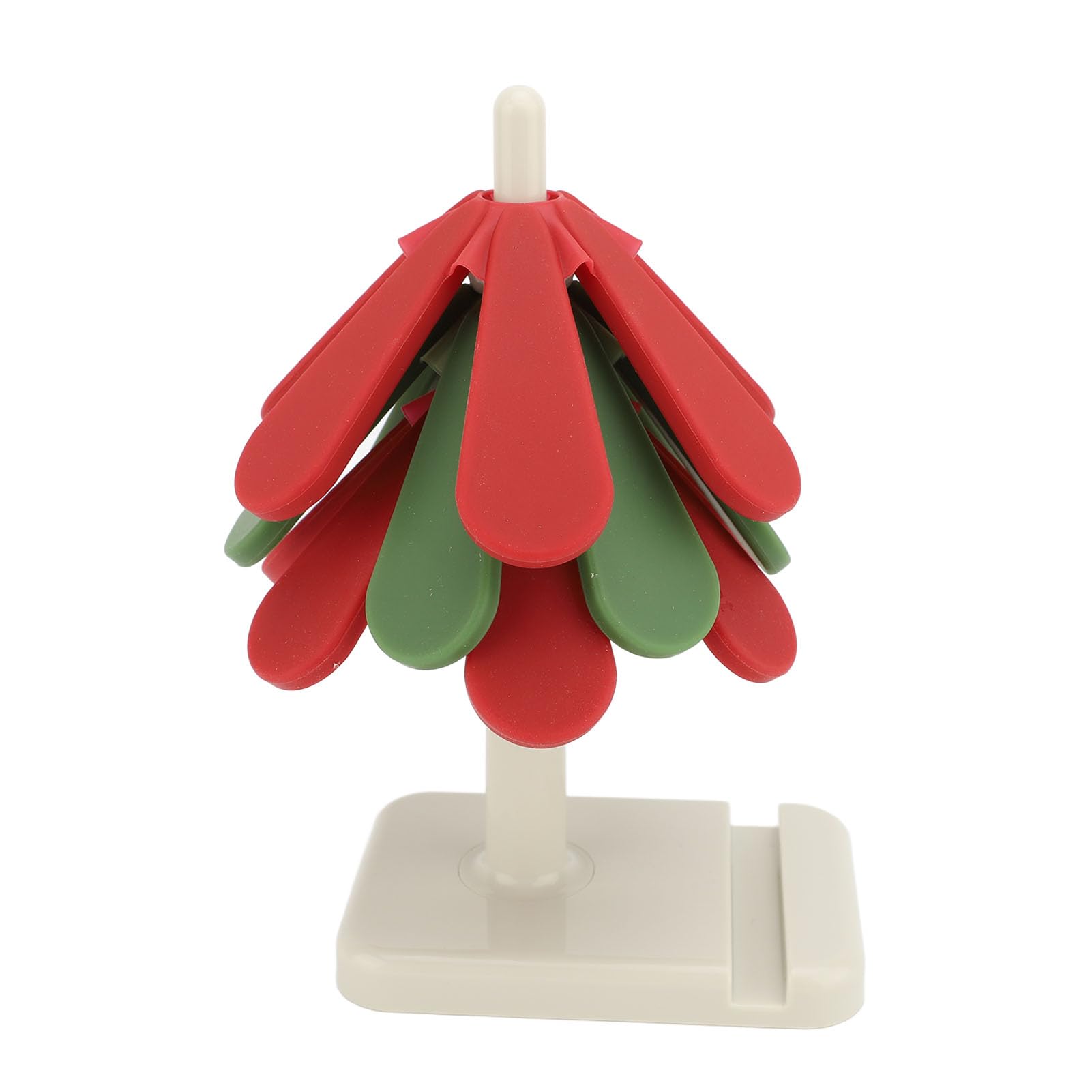 Set Sottopentola a Forma di Albero Sottobicchiere in Silicone Pieghevole Resistente Al Calore con Supporto in ABS 3 Pezzi Sottobicchieri Antiscottatura per Piatti Caldi Pentole Tazze