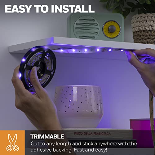 Image of Honeywell 16.4ft Indoor LED Strip Light - Color Changing RGB, Motion Activated with Remote Control - for Bedroom, Kitchen, Dorm, Game Room, Cabinets, Etc - Wall Plug 12 Volt No Battery (Pack of 2)