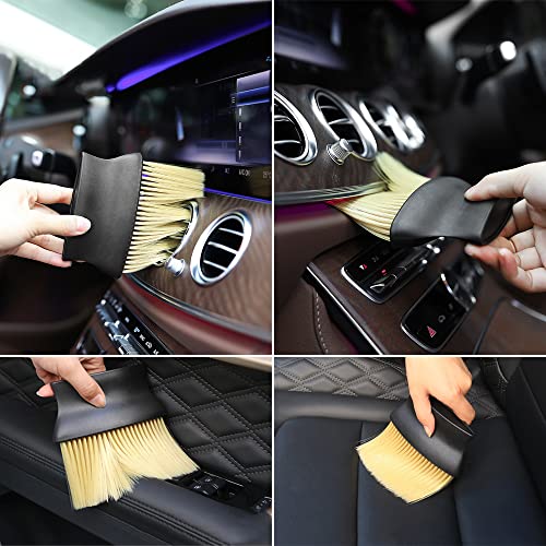 Auto Interior Dust Brush, Car Cleaning Brushes Duster, Soft Bristles Detailing Brush Dusting Tool For Automotive Dashboard, Air Conditioner Vents, Leather, Computer,Scratch Free #TOP2