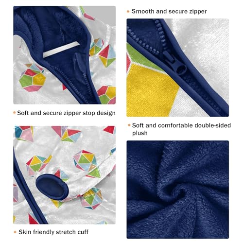 Dice for Board Games Girls Fleece Jacket Girls Fall Jacket Girls Zip Up Hoodie Girls Sherpa Jacket 2-10T3