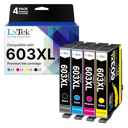 LxTek 603 XL 603XL Multipack Kompatibel für Epson 603 Patronen für Epson xp 3100 druckerpatronen für Expression Home XP-3100 XP-3105 XP-4100 XP-4150 XP-4105 XP-2100 XP-2105 XP-2810 Drucker (4er-Pack)
