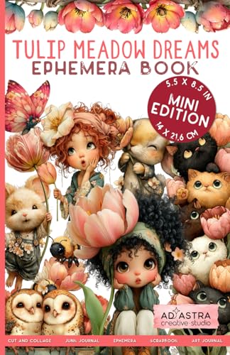 TULIP MEADOW DREAMS EPHEMERA BOOK MINI EDITION: For Junk Journals, Scrapbook, Ephemera and more image 2