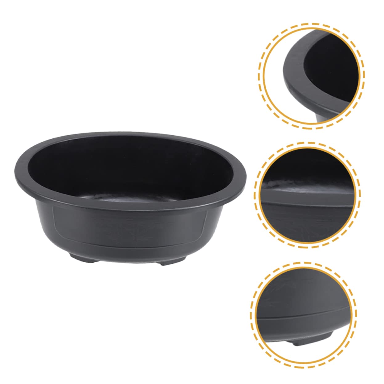 SUPVOX 2 Piezas Macetero Grande Ovalado De PláStico con Drenaje para JardíN Y BonsáI Maceta para Plantas Y Flores Uso En Hogar Oficina BalcóN Y DecoracióN Exterior