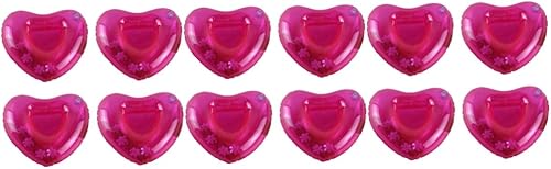 ibasenice 12 piezas de corazón flotante inflable titular de la bebida agua inflables posavasos piscina flotador taza titular bebida bebidas rosadas