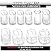 Heel Hunks Clear H5 Heel Caps 16 x 17.5 mm | Heel Protectors Replacement Tip Caps for High Heel Shoes and Stiletto | Anti-Slip and for Grass - (5 Pairs)