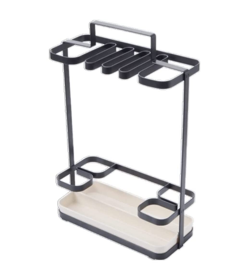 Porte-parapluie avec plateau mobile anti-goutte pour sol en bois
