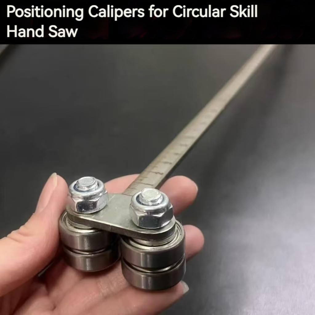 Positioning Calipers for Precise Measurements & Easy Wood Cutting, Stainless Steel Precision Circular Saw Guide Rail Woodworking Cutting Tools, Adjustable Caliper Guide DIY (Four Axis)