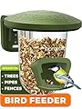 Outdoor Bird Feeders for Small Birds – Pigeon Proof and Rat Proof Bird Feeder for Fences, Walls, Trees and Balcony – PerchPod for Wild Birds – UK Designed No Mess Bird Seed Feeder
