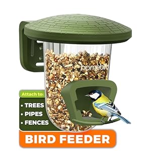 Outdoor Bird Feeders for Small Birds – No Mess Bird Seed Feeder for Fences, Walls, Trees and Balcony – PerchPod for Wild Birds – UK Designed – Perfect Present for Bird Lovers