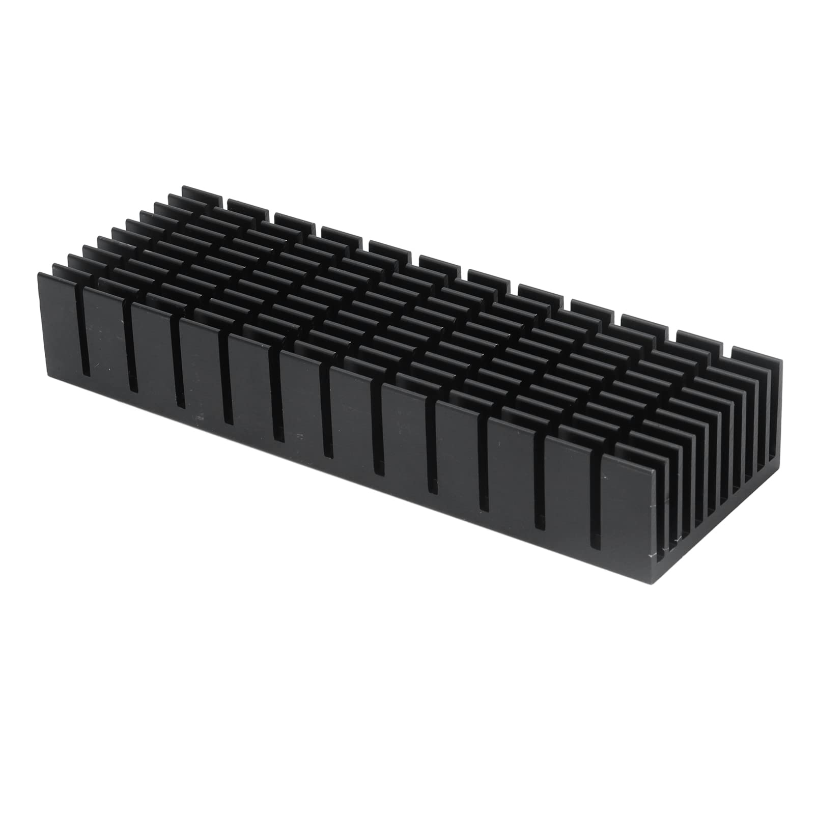 Dissipatore Di Calore In Alluminio Nero 100x45x5 Mm – Kit Da 2 Pezzi Con Nastro Termico, Per CPU, LED, Stampanti 3D