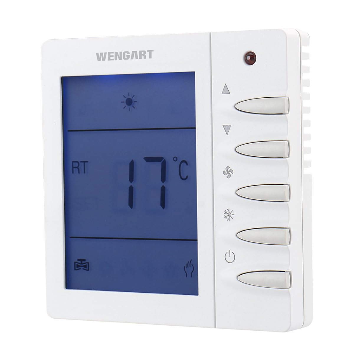 Wengart Non Programmable Thermostat WG702,Heat Only 120v 10A LCD Digital Screen for Home Basic White