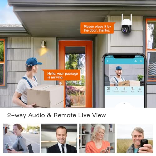 Image of VSTARCAM 3MP Wired Security Camera Outdoor, 0.8 Inch 2.4G WiFi PTZ Dome Home Surveillance Camera with Motion Detection, 2-Way Audio, Color Night Vision, Weatherproof 01