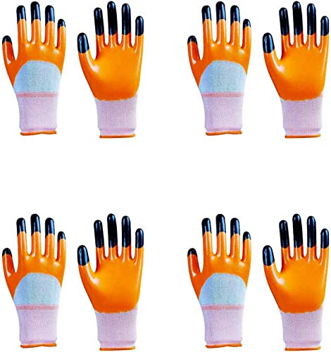 NIBIRU - Your Safety Our Duty Nylon, Synthetic, Latex Heavy Duty ANTI CUT TIGER PRINT LATEX PALM COATED SAFETY HAND GLOVES for Construction Field or site and Factory (Orange, Black) - Pack of 4 Pair (B09QH5FHG8) Amazon Price History, Amazon Price Tracker