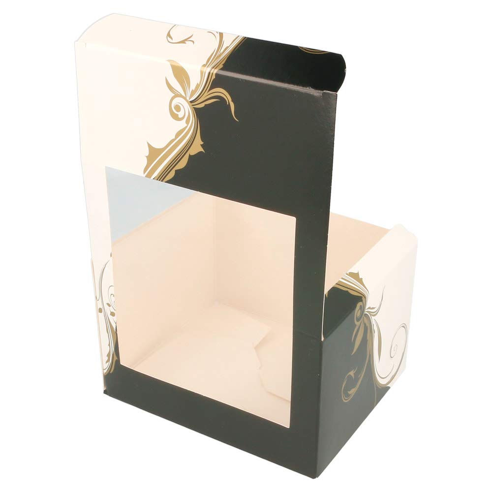García de Pou 204.74 - Scatole da pasticceria con finestra, 275 G/M2, 11 x 13 x 8 cm, set da 50, colore: bianco