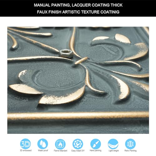 Decoracion de pared de oro ahumado facil de instalar para reformar techos sin obras pesadas 4