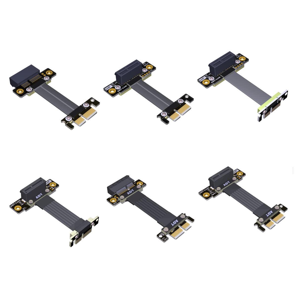 Amazon.com: ADT-Link PCIE 4.0/3.0 X1 Riser Cable Dual 90 Degree