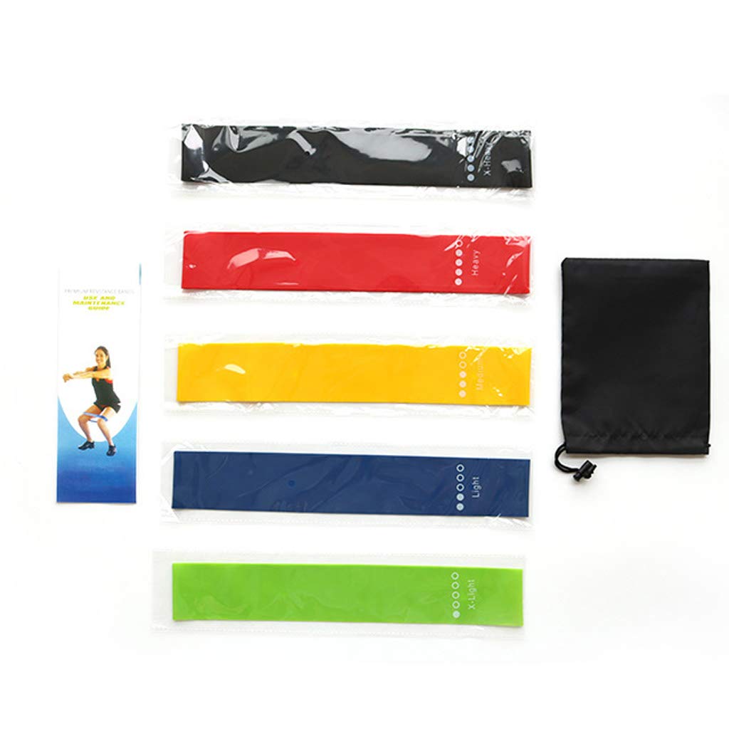 jijiwaiwai Set of 5 Resistance Loop Bands Assisted Pull Up Bands Chin Up Exercise Bands Loop Bands