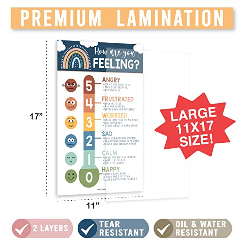 Hadley Designs 8 Calming Corner Posters For Classroom Must Haves For Teachers - 11x17 Calm Down Corner Supplies, Feelings Chart For Kids Ages 4-8, Toddler Emotions Chart, Boho Classroom Decor - Image 4