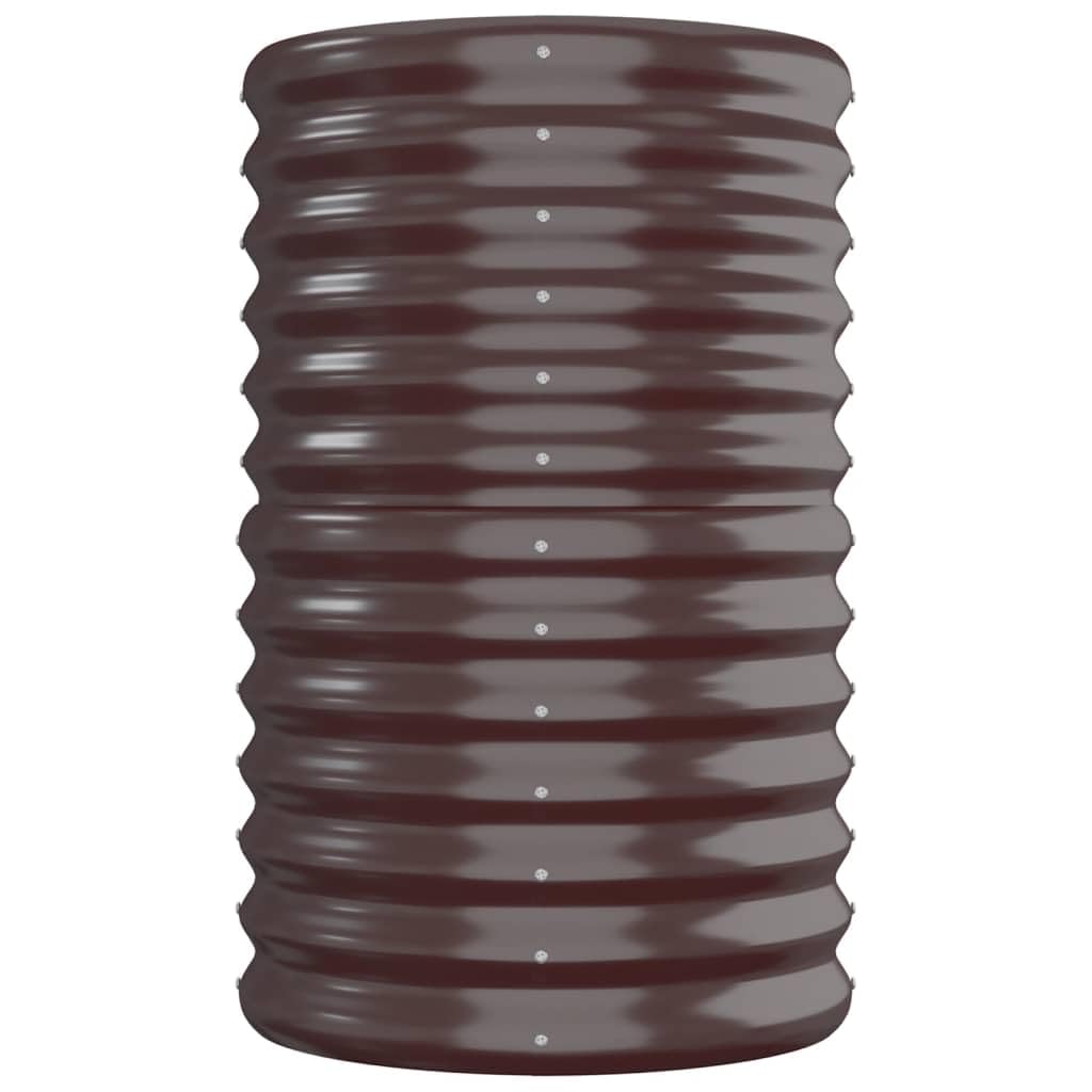 Generico Letto Giardino Acciaio Zincato 260x40x68cm Marrone,Casa e Giardino,Prato e giardino,Giardinaggio,Vasi e fioriere-318905