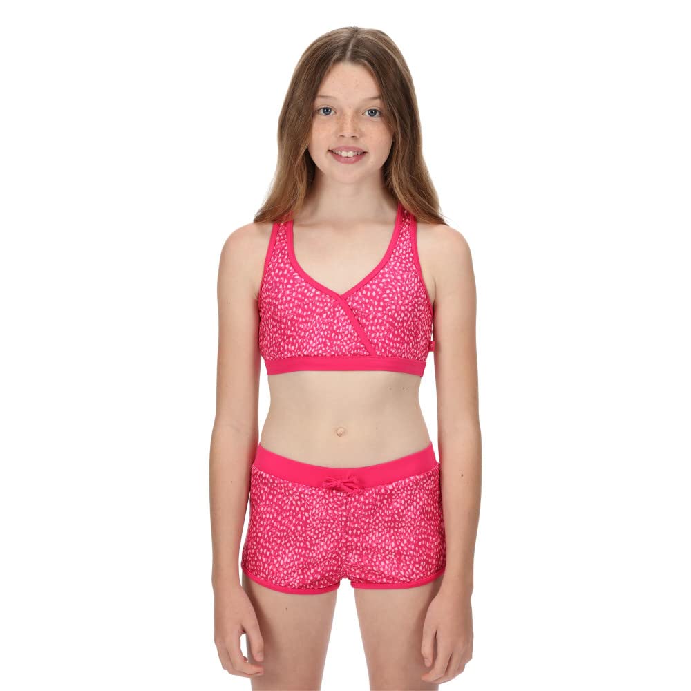 Regatta Unisex Hosanna Swimming Shirt Bikini, Pink Fucssanimal, 7 Years