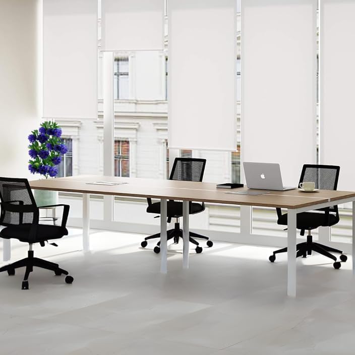 Four Person Desk I 240 CM I Office Table I Workstation I Four People Office Table I Computer, Laptop Table for Office I Walnut I DIY